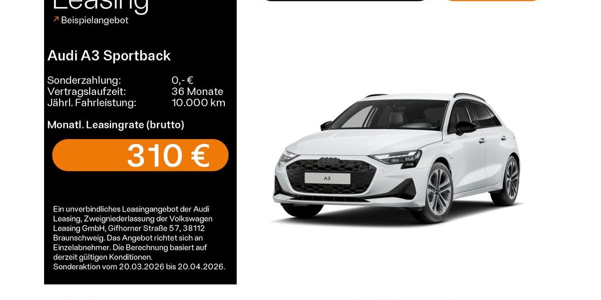 Audi A3 3.800 km 39.719 &euro; Hanau 63452