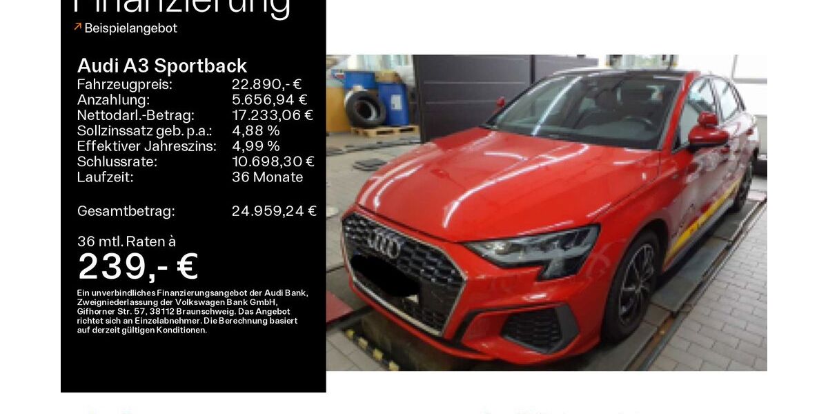 Audi A3 106.860 km 22.890 &euro; Hofheim 65719