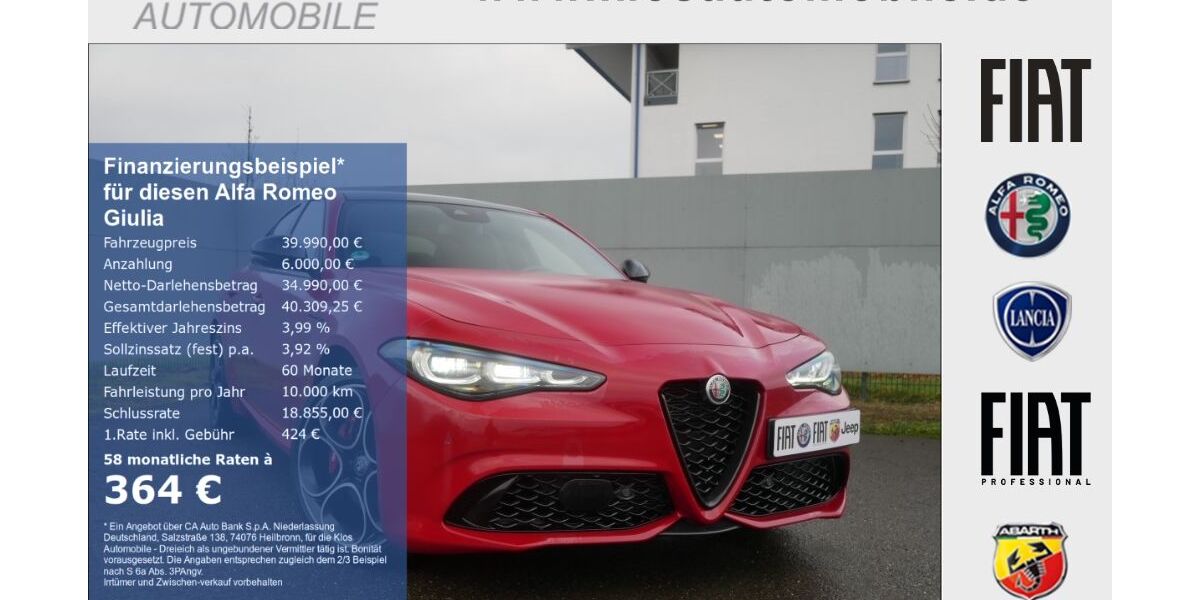 Alfa Romeo Giulia 10.983 km 39.990 &euro; Dreieich 63303