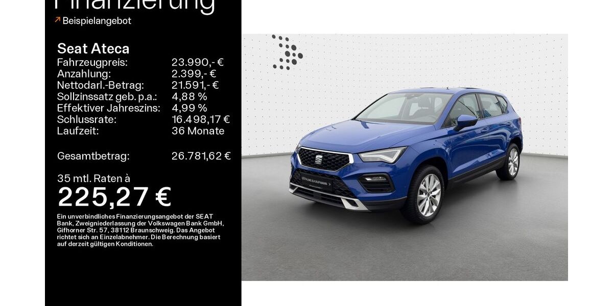Seat Ateca 38.461 km 23.790 &euro; Kelkheim 65779
