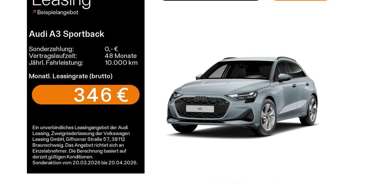 Audi A3 6.025 km 38.890 &euro; Bad Nauheim 61231